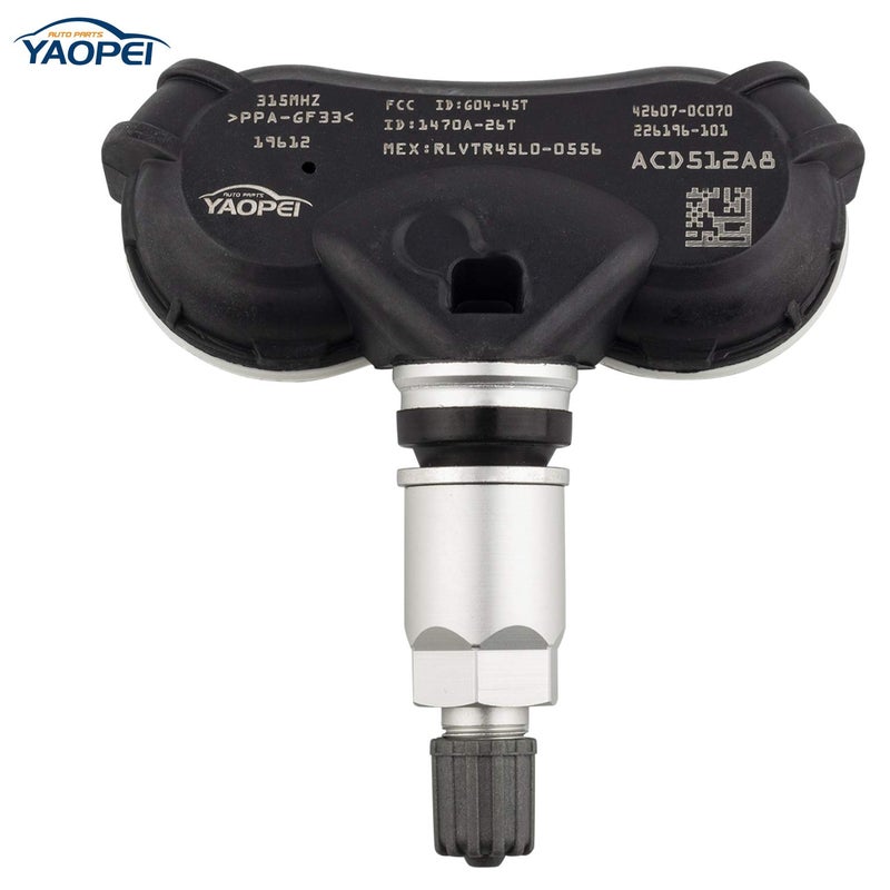 YAOPEI 4Pcs Tire Pressure Sensors TPMS Sensor Tire Pressure Monitoring System 315MHz Fits for 06-19 Sienna 07-17 Tundra 08-18 Sequoia Replace OE# 42607-0C070 - Image 5